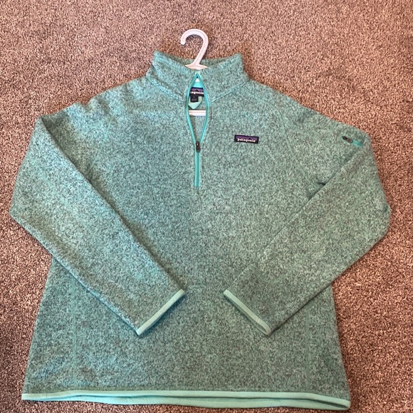 Patagonia Sweaters - Womens Patagonia 1/4 zip teal sweater